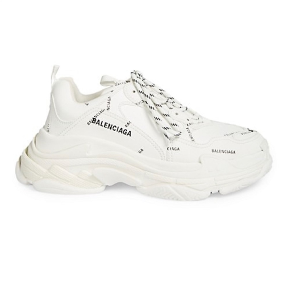 Balenciaga Allover Logo Triple S Sneakers